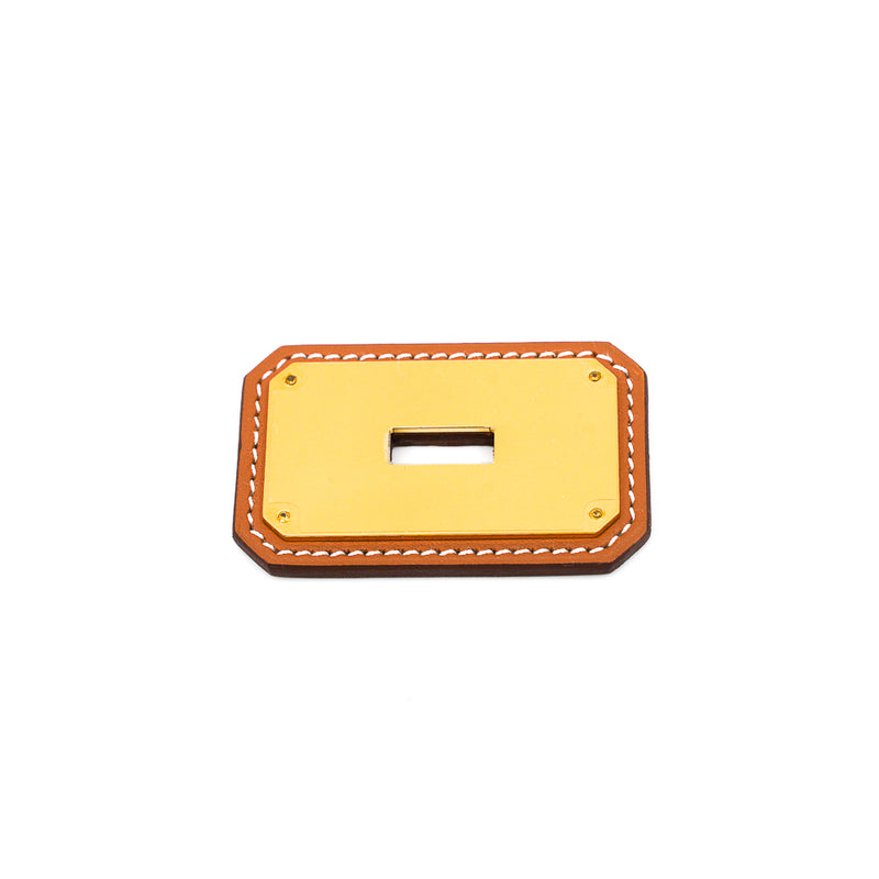 O'Kelly pendant, large model lock in leahter gold ghw