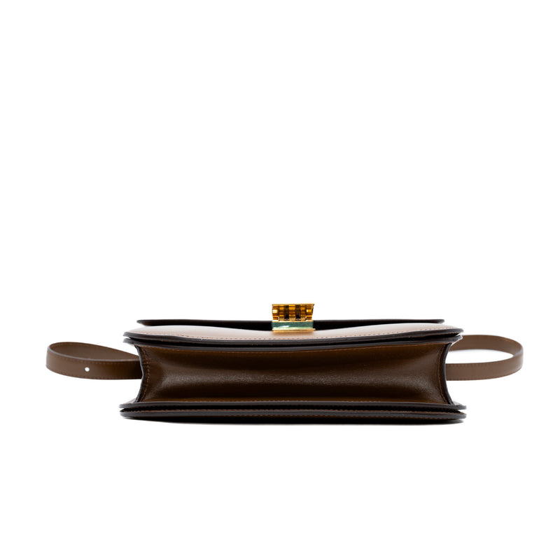 box bag in calf skin tan color - L'UXE LINK