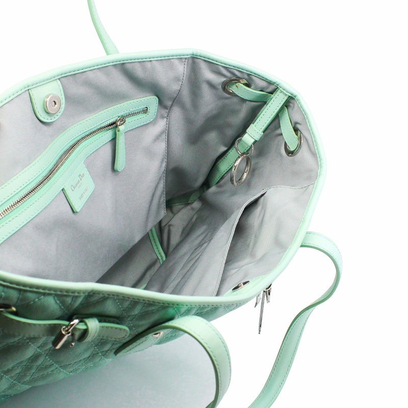tote medium canvas light green phw - L'UXE LINK
