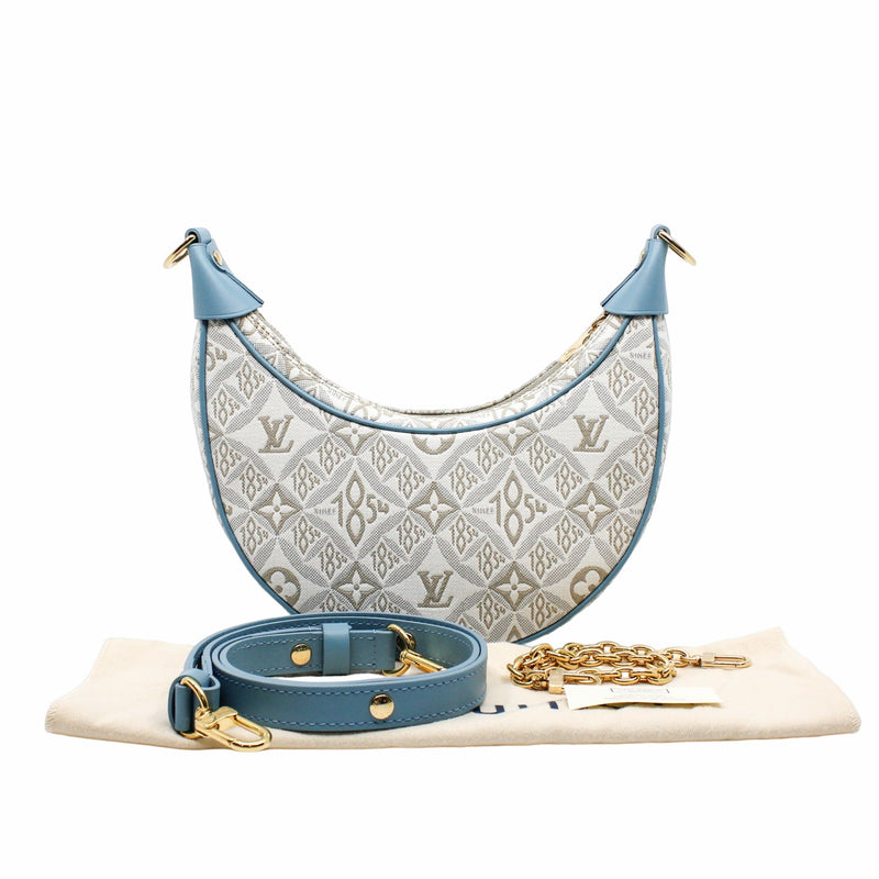 loop   Cowhide-leather trim zippy Blue ghw rrp 3600 - L'UXE LINK