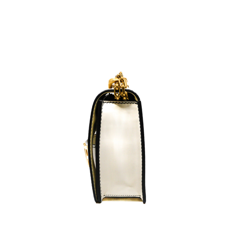 j'a shoulder bag in leather white ghw 2017 - L'UXE LINK