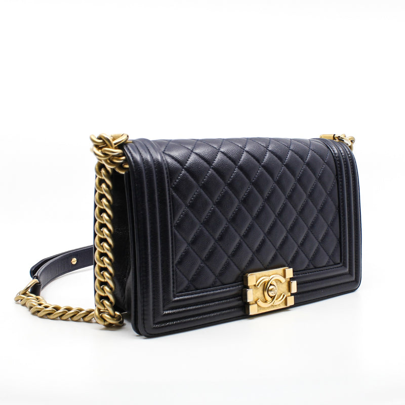 leboy medium navy caviar ghw seri 24