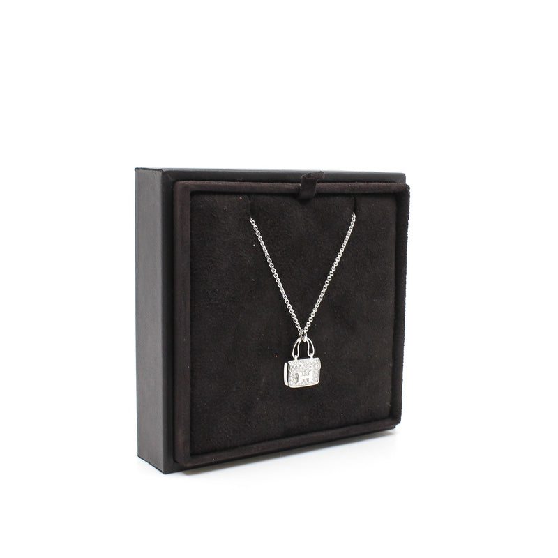 constance necklace 18k wg full diamond
