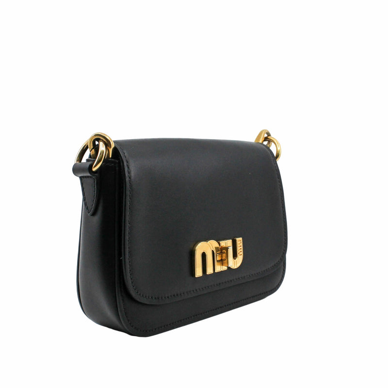 side bag  leather black  ghw - L'UXE LINK