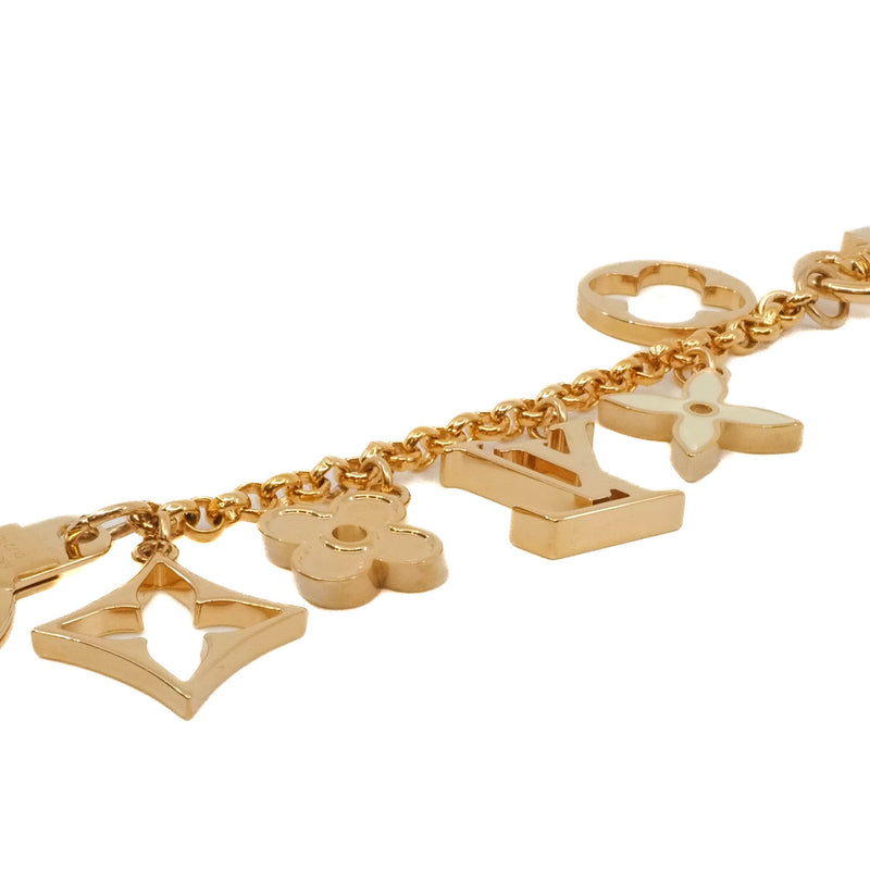 Fleur de Monogram Bag Charm Chain in ghw