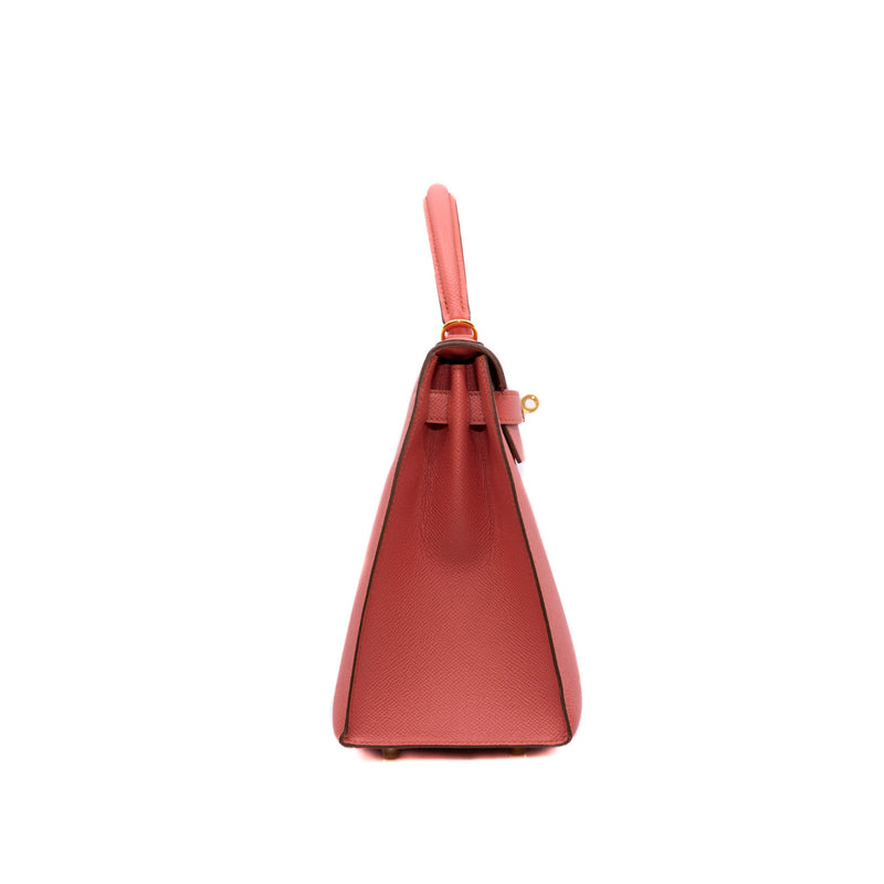 kelly 28cm epsom sellier I5 flemingo ghw Q stamp - L'UXE LINK