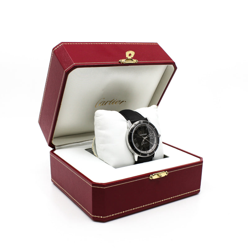 watch Cartier Ronde Croisiere 3886 black seri 125987vx - L'UXE LINK