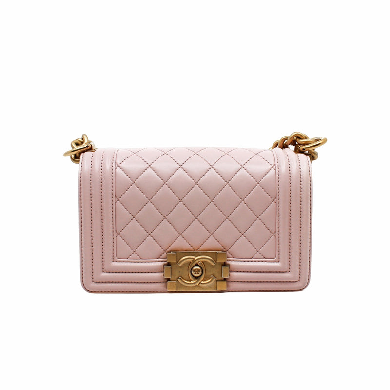 leboy mini lamb skin pink ghw seri 24 - L'UXE LINK