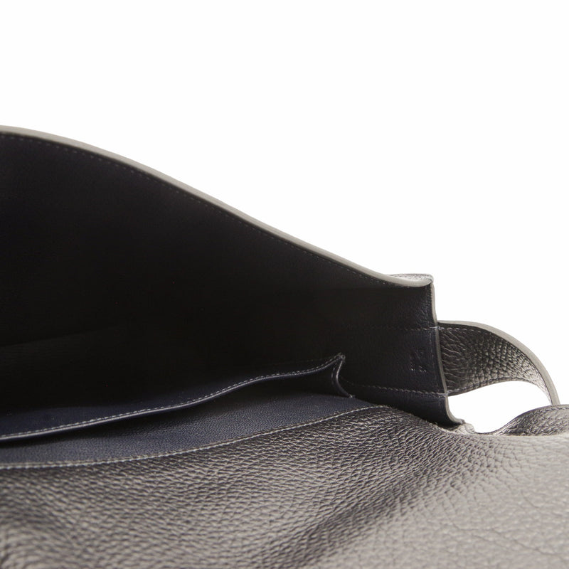 Steve Messenger Bag  black leather phw Q stamp - L'UXE LINK