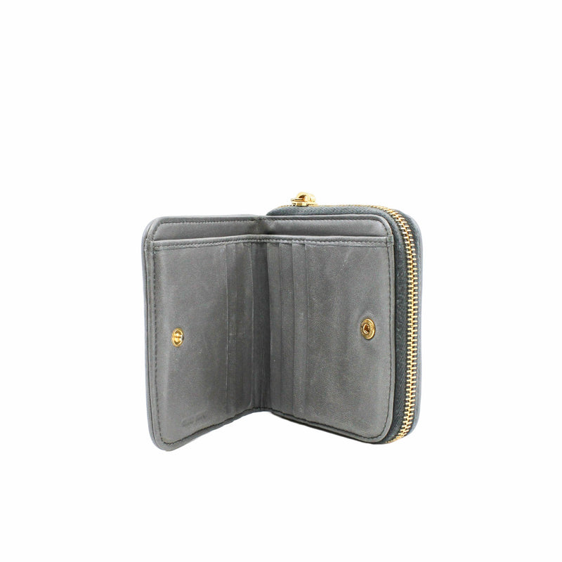 card holder leather grey ghw - L'UXE LINK