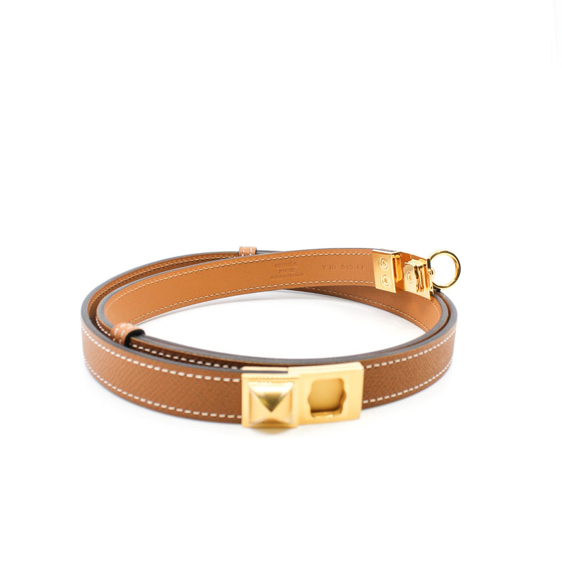 lady belt leather gold ghw