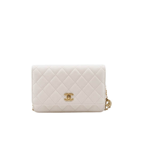 woc lamb skin white  ghw seri 30 - L'UXE LINK