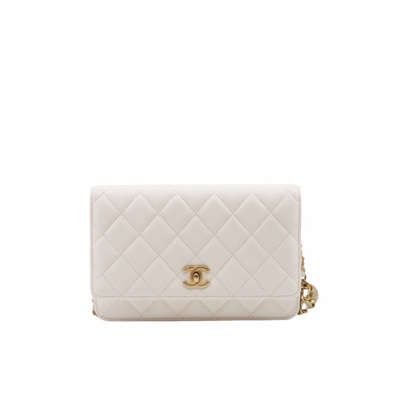 woc lamb skin white  ghw seri 30 - L'UXE LINK
