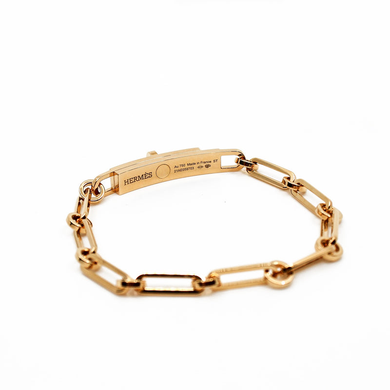 kelly chain bracelet 18k half diamonds - L'UXE LINK