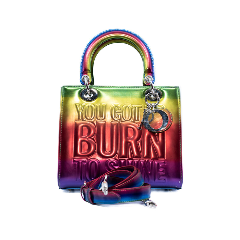old medium lady in patent rainbow phw 2017 - L'UXE LINK
