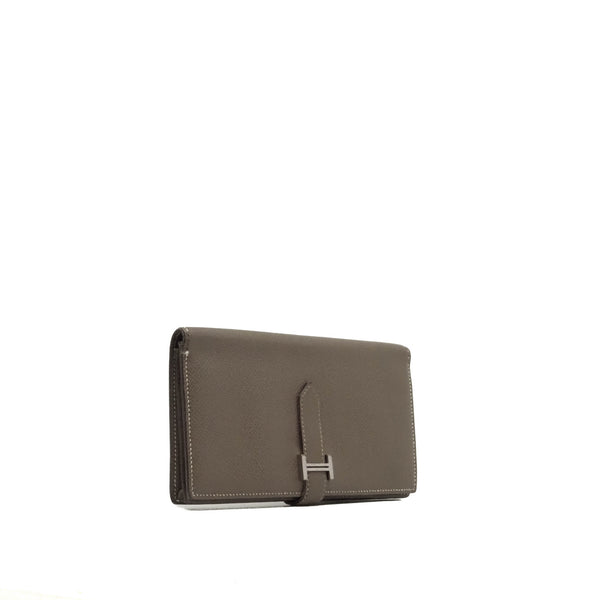 bearn wallet in epsom etoupe phw R stamp - L'UXE LINK
