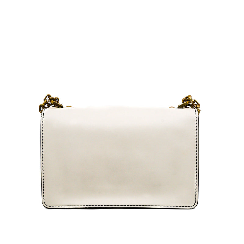 j'a shoulder bag in leather white ghw 2017