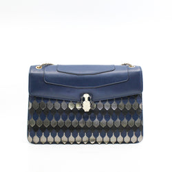 serpenti medium blue with special three color leather phw