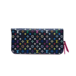 flap long wallet in black multicolour  2012 - L'UXE LINK