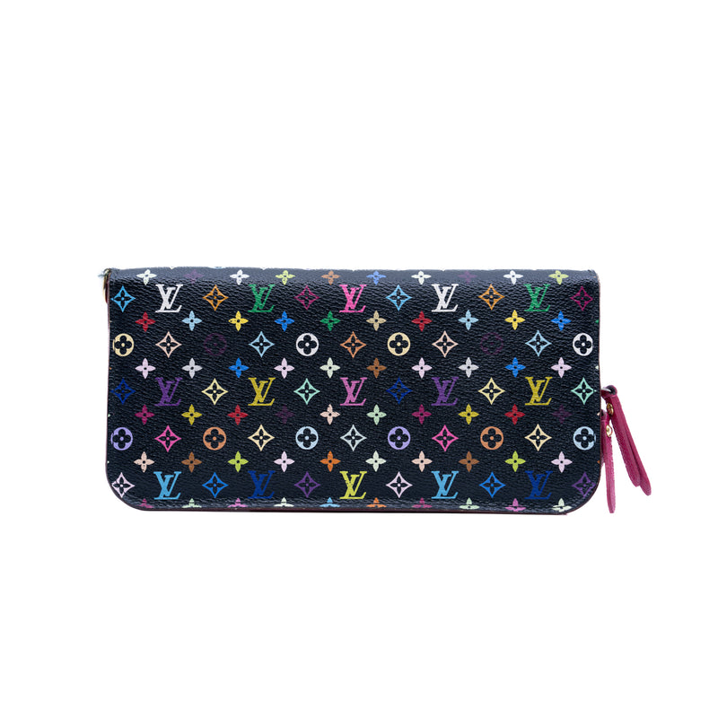 flap long wallet in black multicolour  2012