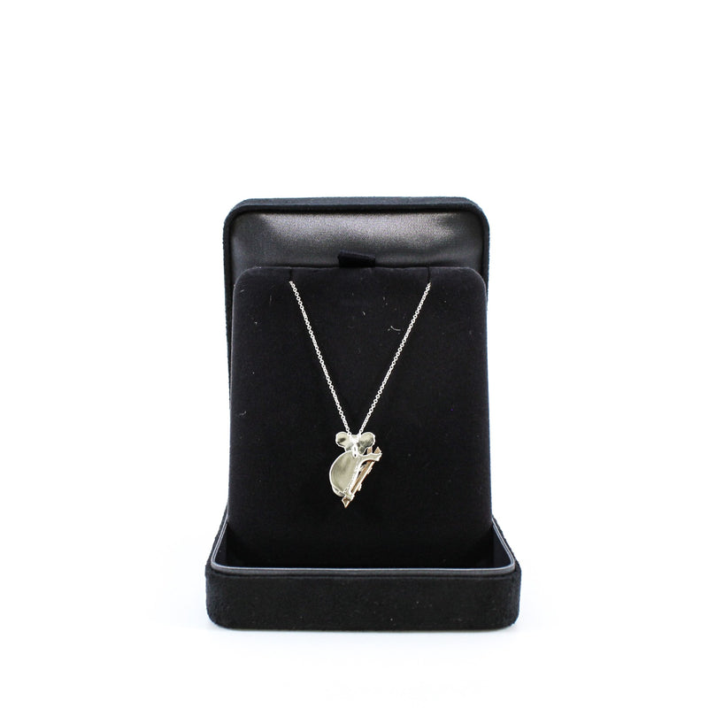 save the wild koala pandent necklace in silver mix rg  rrp925 - L'UXE LINK