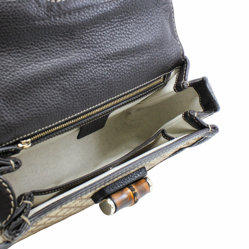Bamboo Top Handle Bag GG Canvas - L'UXE LINK