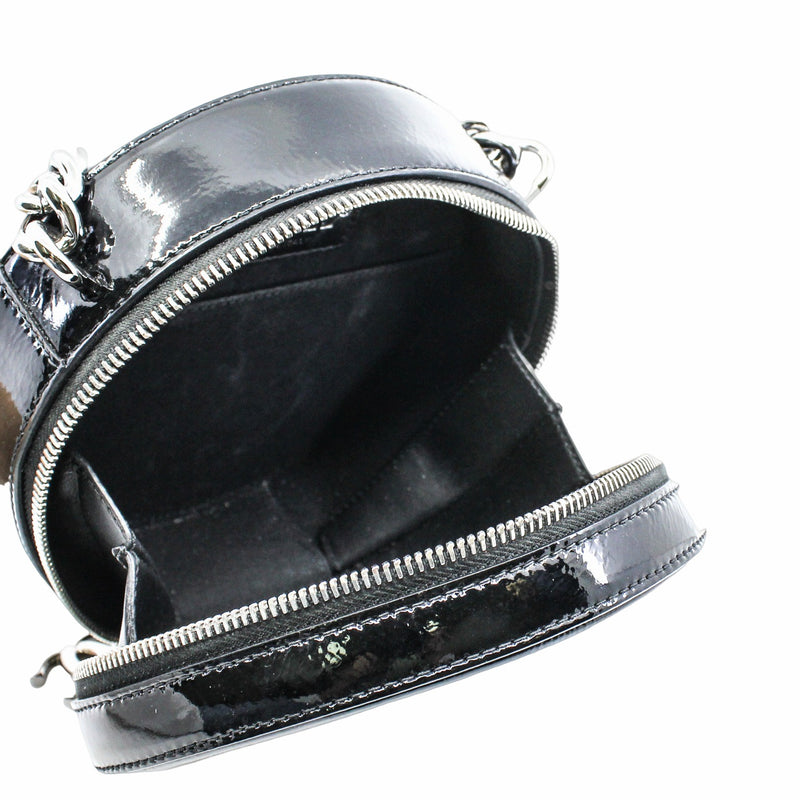round zippy bag patent black  seri 28