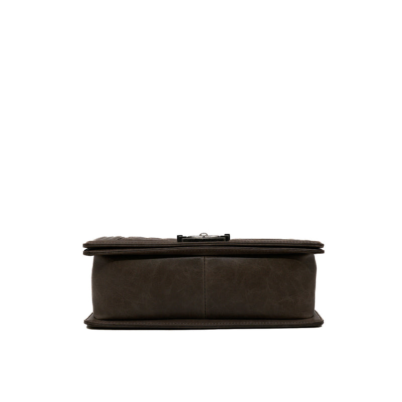 leboy large quilted in calfskin grey/brown aged hw seri 18 - L'UXE LINK