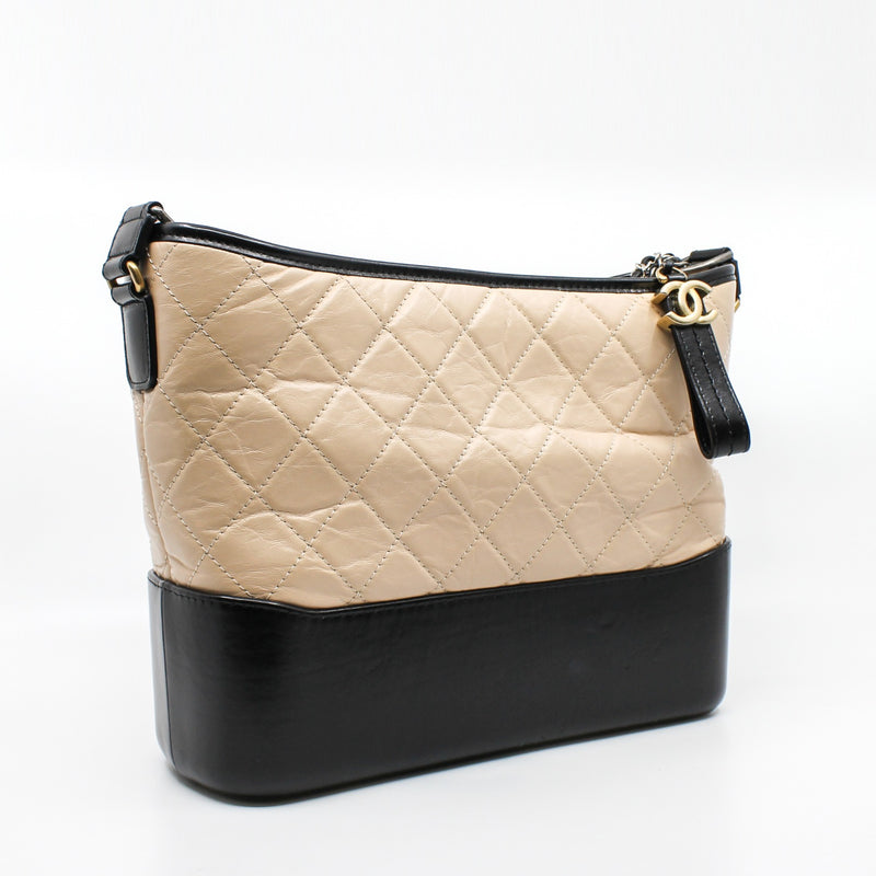 gabrielle mm beige and black ghw - L'UXE LINK