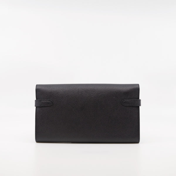 kelly wallet  black rghw epsom - L'UXE LINK