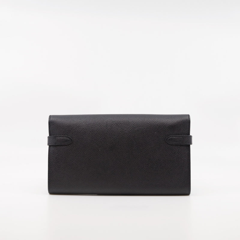 kelly wallet  black rghw epsom - L'UXE LINK