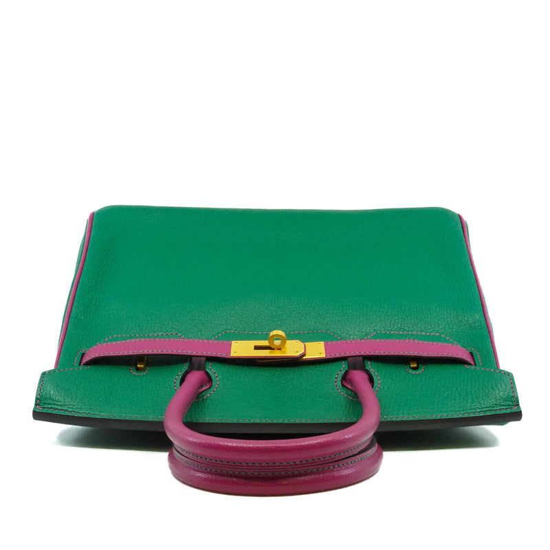 birkin 30 in goat green /l3 ghw C stamp - L'UXE LINK