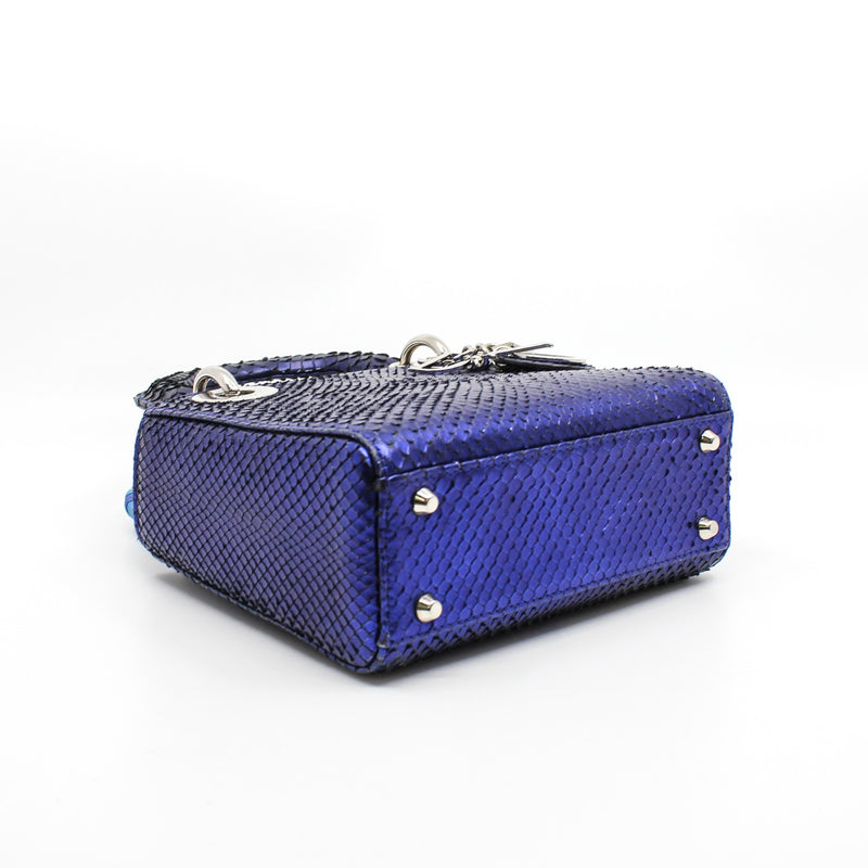 lady dior with chainglittering purple blue snake skin phw - L'UXE LINK
