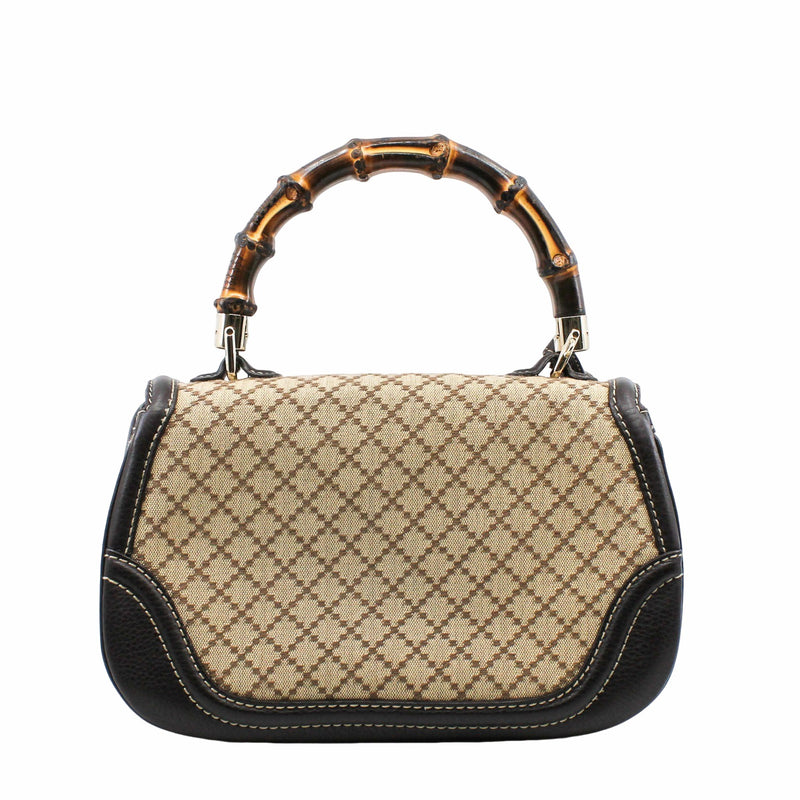Bamboo Top Handle Bag GG Canvas - L'UXE LINK