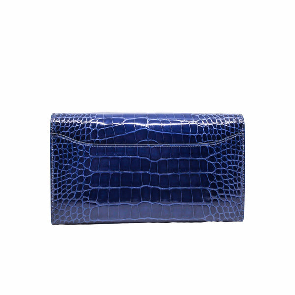 constance long wallet M3 navy crocodile ghw x stamp - L'UXE LINK
