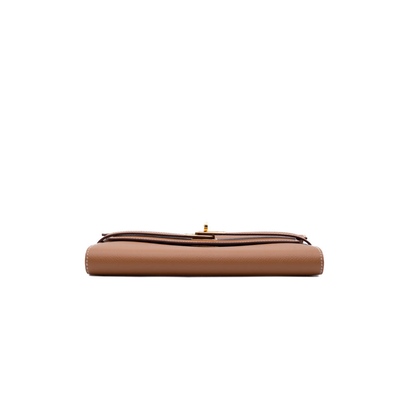 kelly long wallet in espom gold ghw D stamp - L'UXE LINK