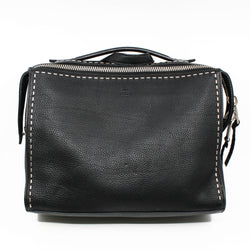 men large top handle bag in leather gray - L'UXE LINK