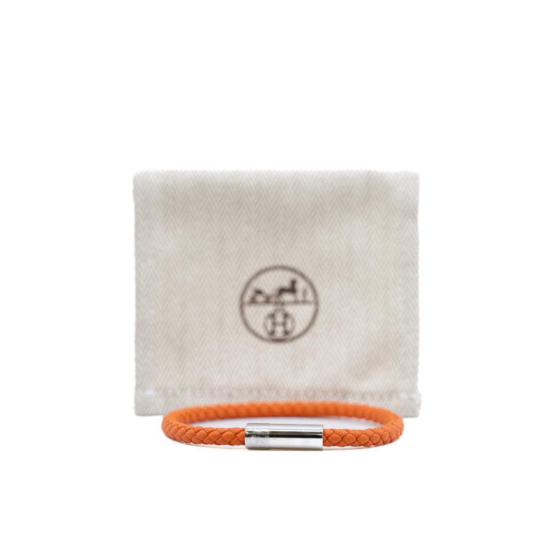 Goliath bracelet  in leather orange phw - L'UXE LINK