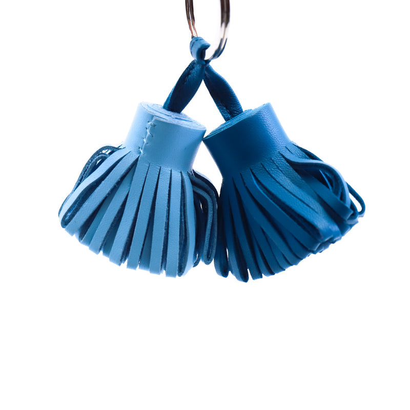 CARMEN DUO key ring  in blue/light blue phw - L'UXE LINK