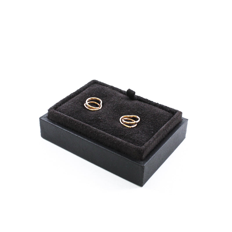 oreilles vertige coeur 18k rg earring heart - L'UXE LINK