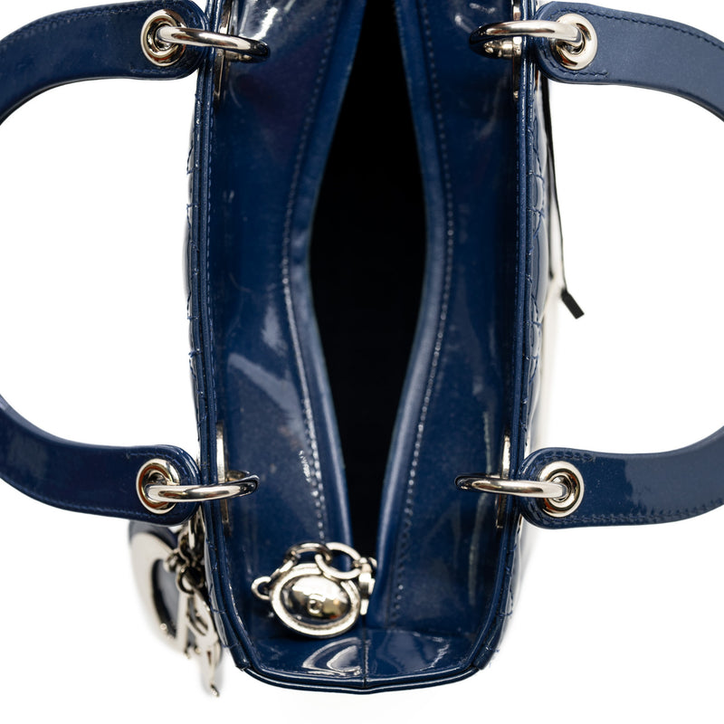 lady dior patent blue phw