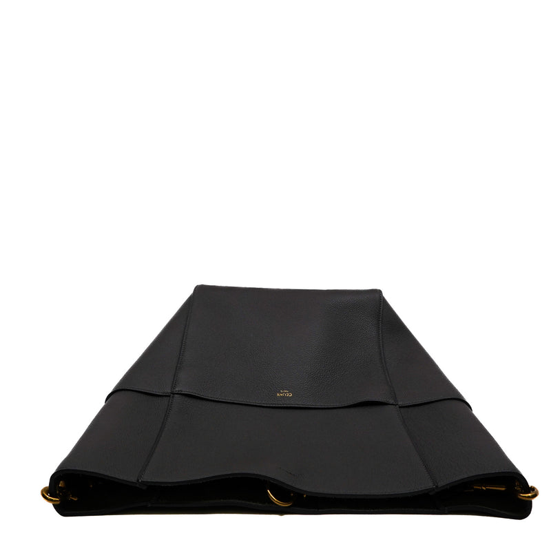 Seau Sangle leather tote in dark grey ghw ghw