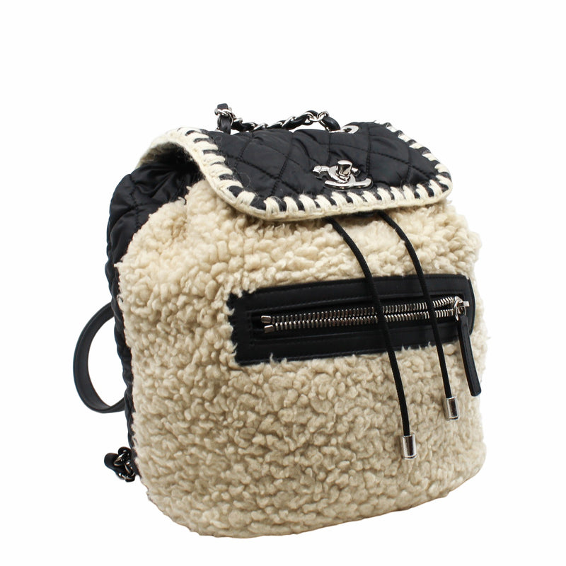 backpack black with fur  phw seri 26 - L'UXE LINK