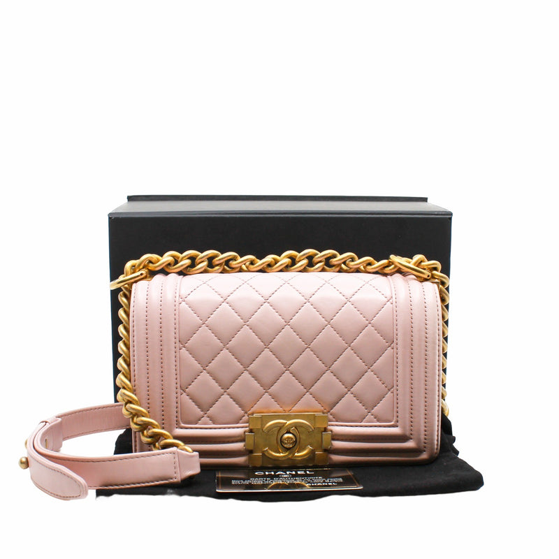 leboy mini lamb skin pink ghw seri 24 - L'UXE LINK