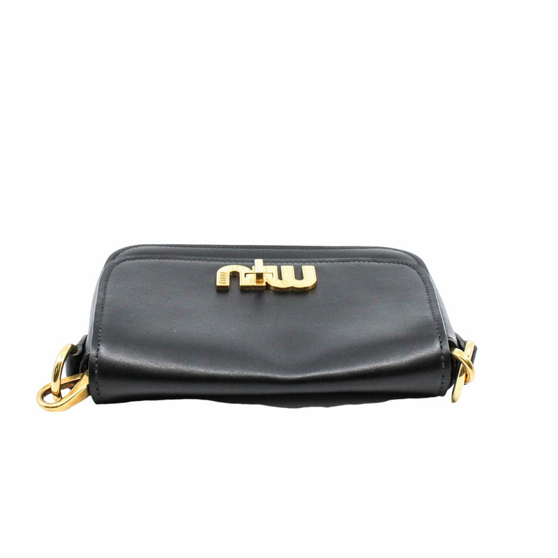side bag  leather black  ghw - L'UXE LINK