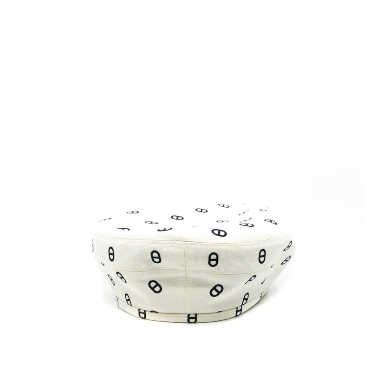 honore saint beret hat in cotton white #58