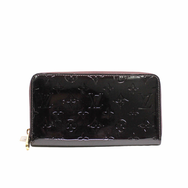 long monogram wallet patent dark red ghw