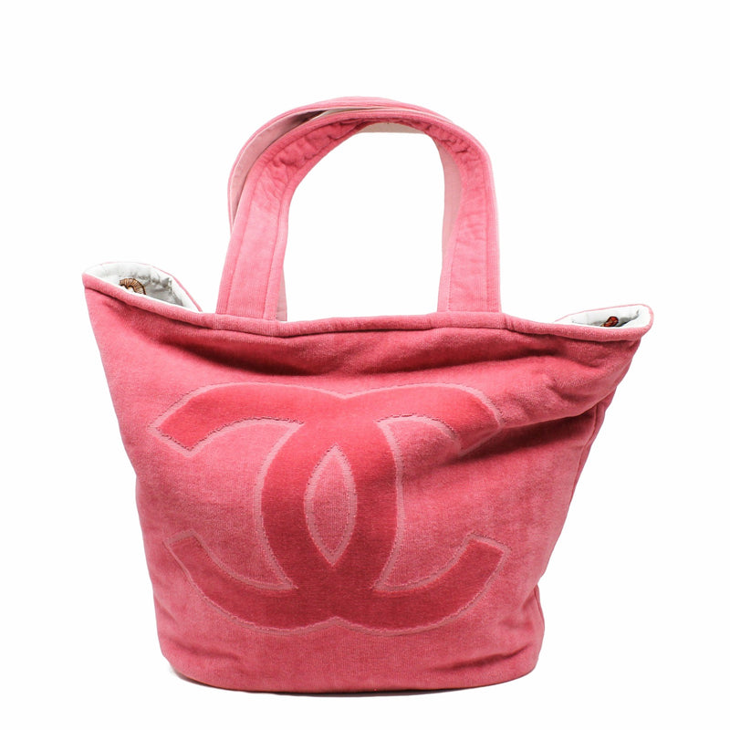 NEW  BEACH SET ICONS DESIGN FABRIC PINK - L'UXE LINK