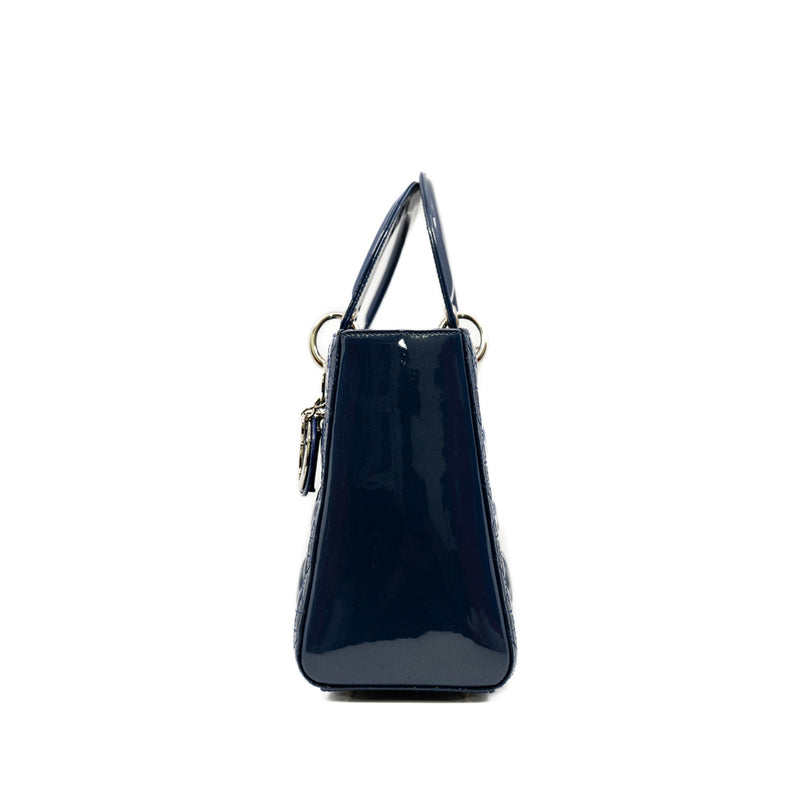 lady dior patent blue phw