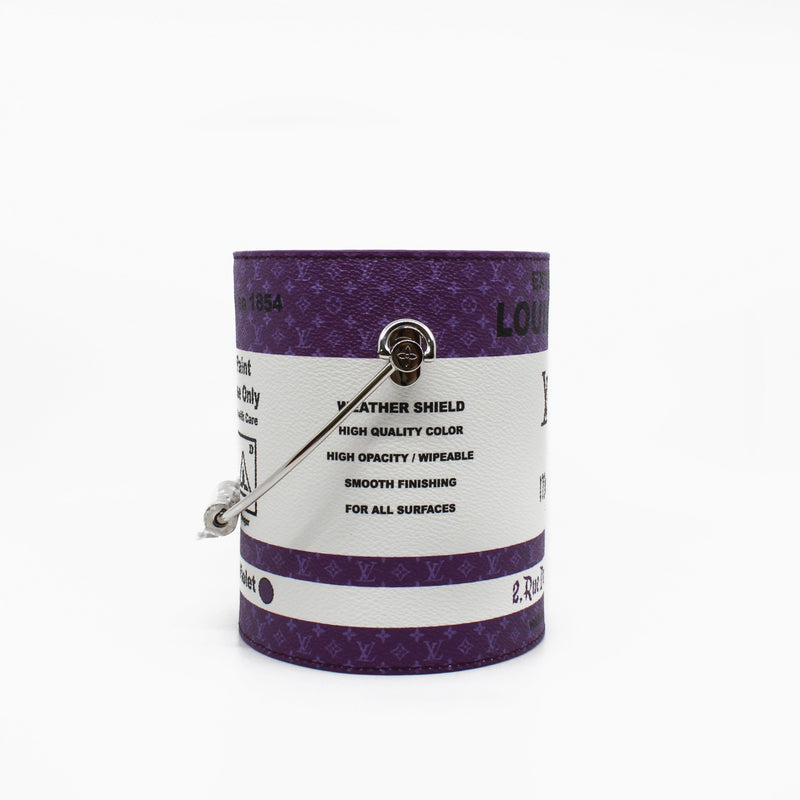 Paint Can  leaher white mix purple  phw - L'UXE LINK
